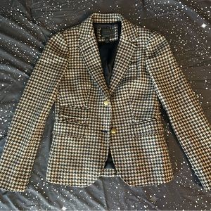 J.Crew Dark Academia Houndstooth School Boy Blazer